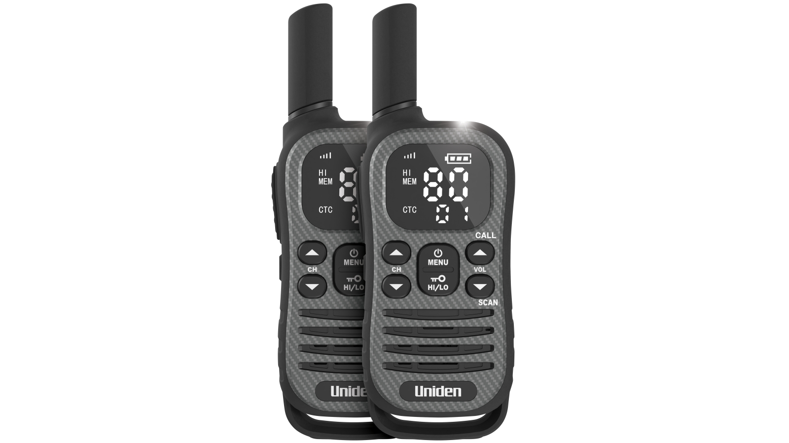 Uniden UH620 Max 2W Twin Pack UHF Radio with Voice Scramble
