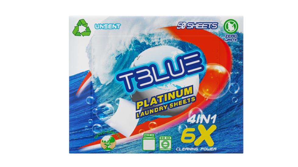 TBLUE 50 Load Laundry Detergent Sheet - Unscent