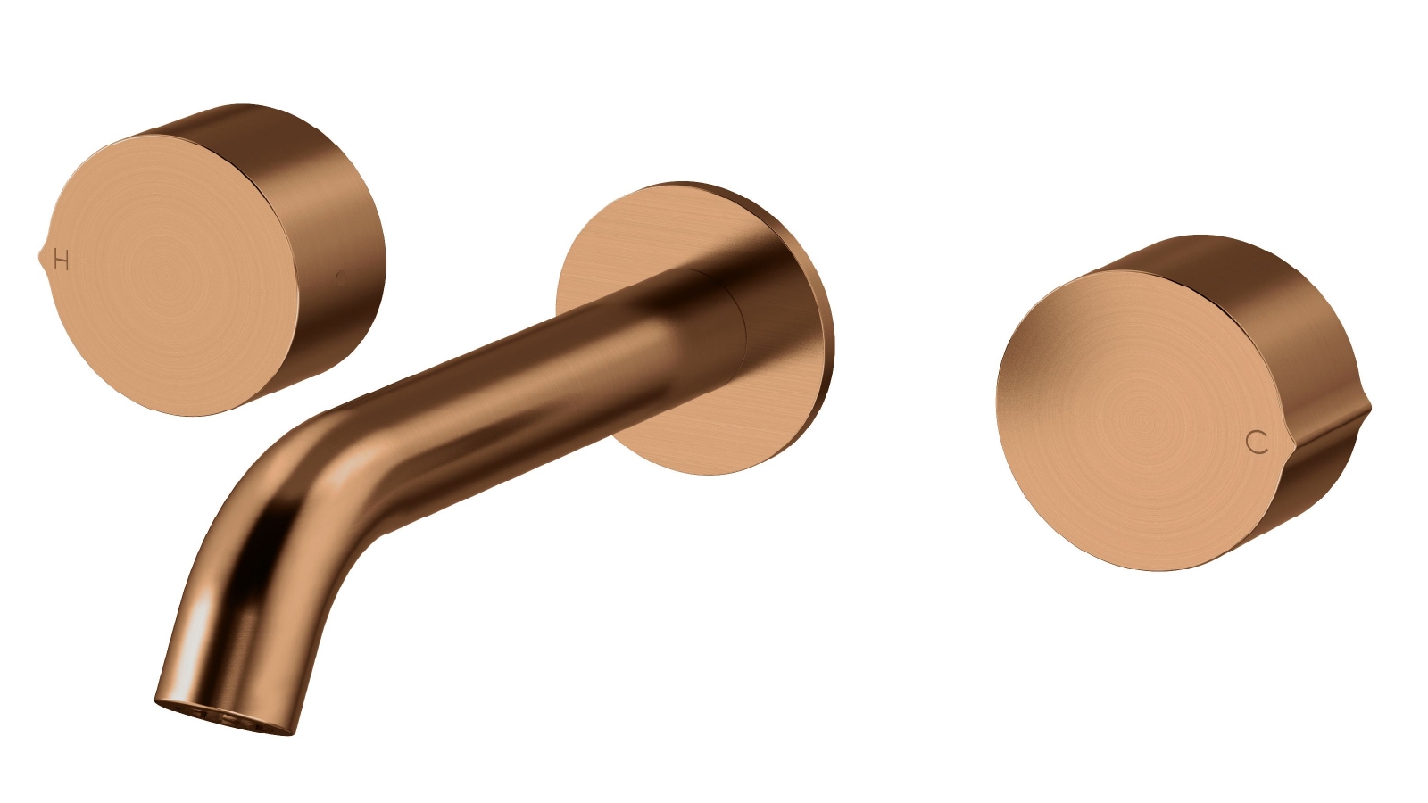 Arcisan Venn Wall Mounted Basin Set - 150mm Spout - Rose Gold