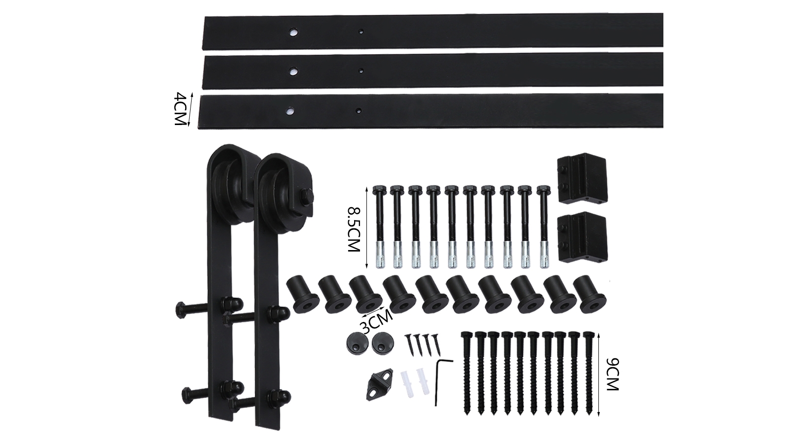 Levede 3.66m Classic Double Sliding Barn Door Kit