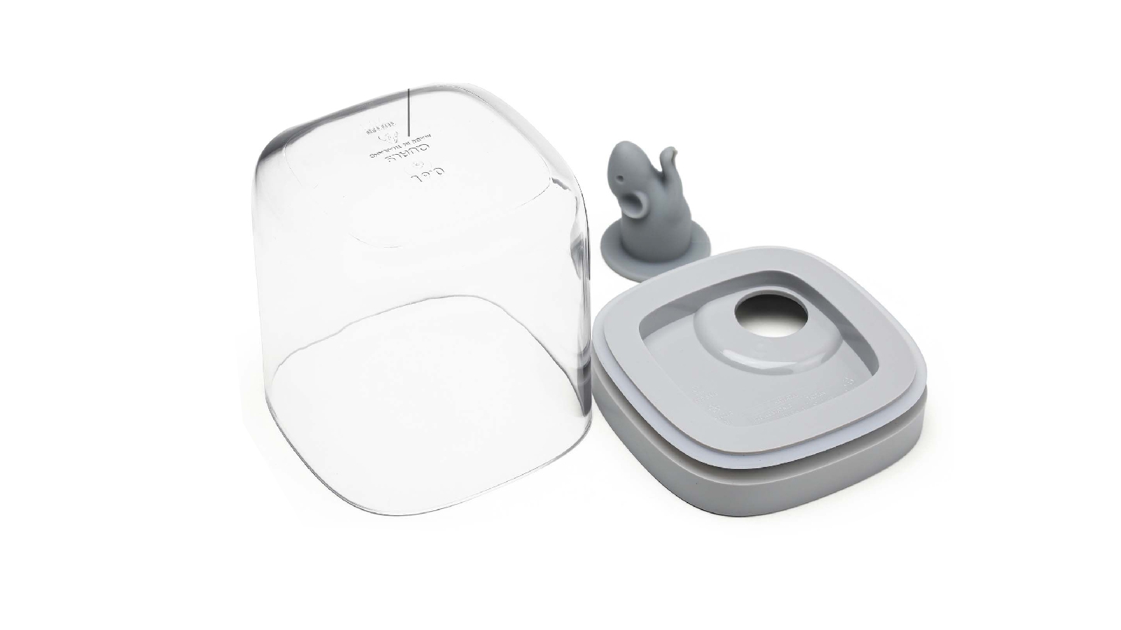 Qualy 0.6 Litre Lucky Mouse Storage Jar - Clear