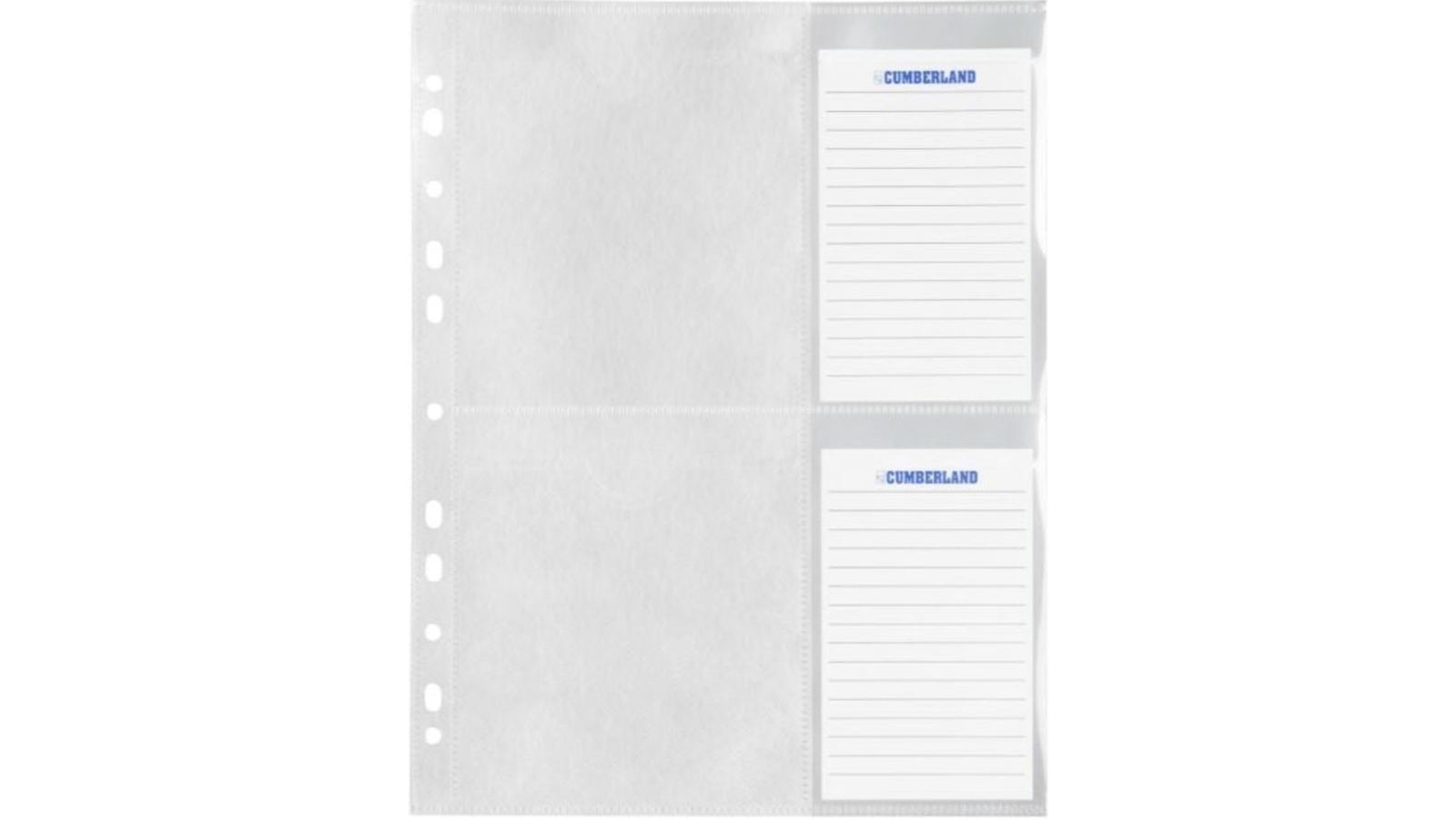 Cumberland Pack of 10 Cd/DVD Pocket Binder Sleeve 2 Capacity with Index Note Section