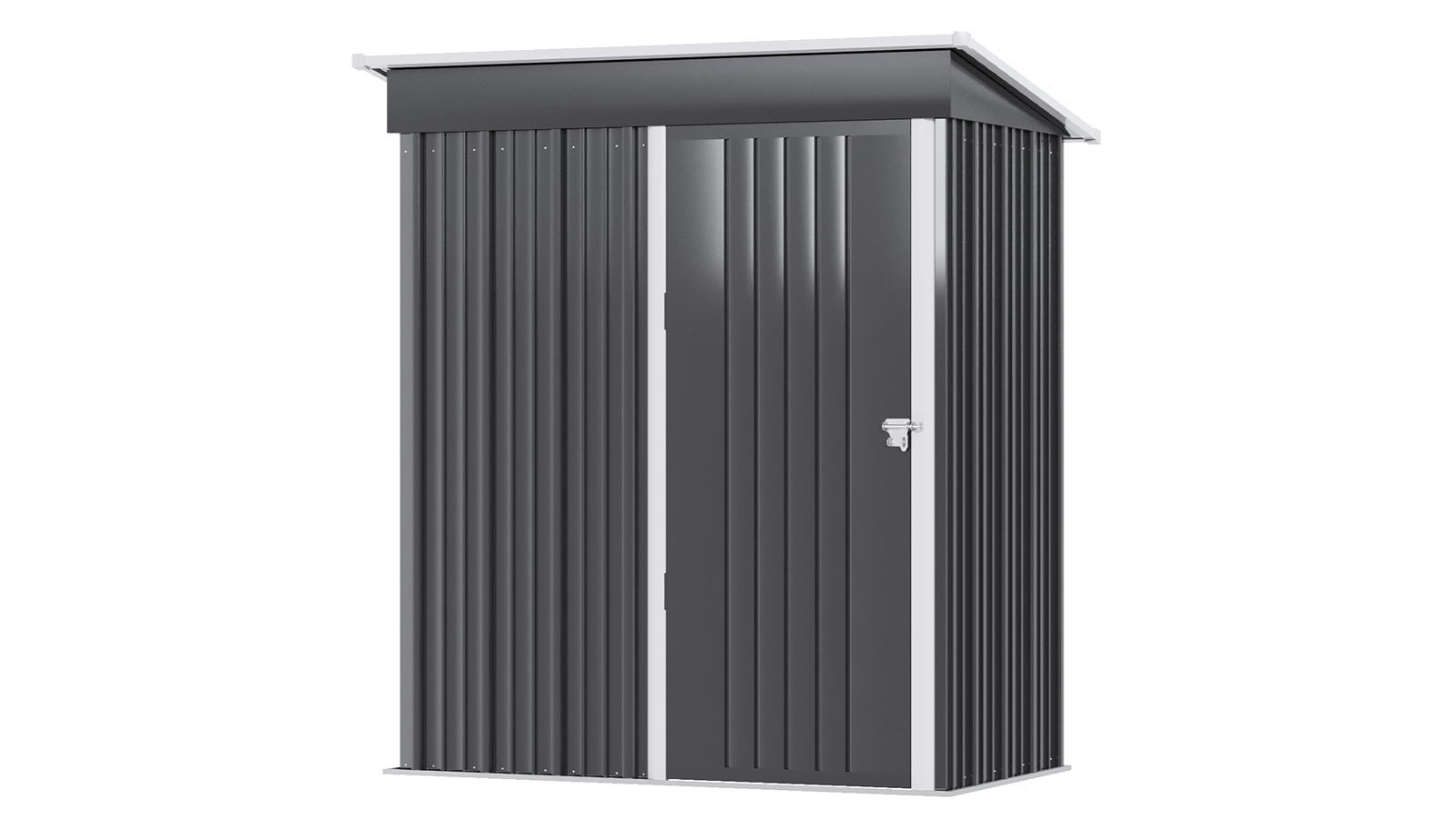 Advwin Galvanised Steel Garden Shed - 162 x 92 x 180cm