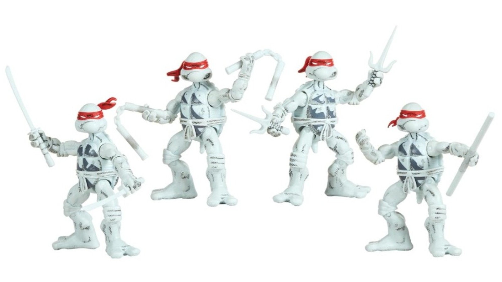 Playmates Toys Teenage Mutant Ninja Turtles Comic Book Figure - Black/White