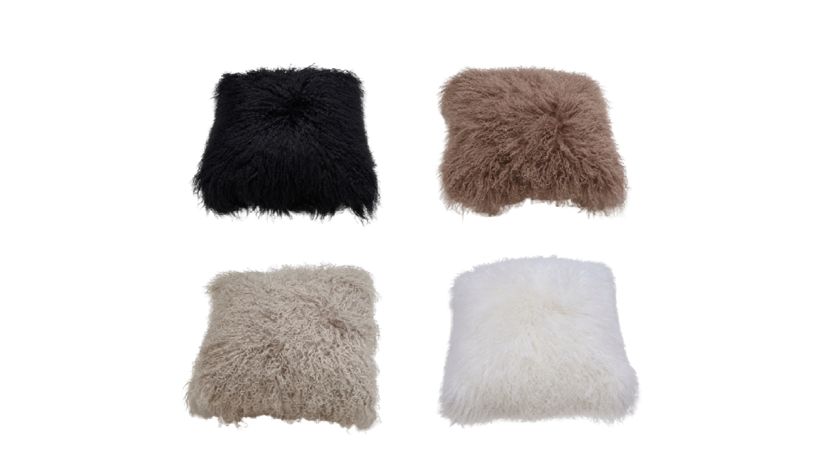 Naturally Sheepskins 40 x 40cm Curly Wool Mongolian Cushion Cover