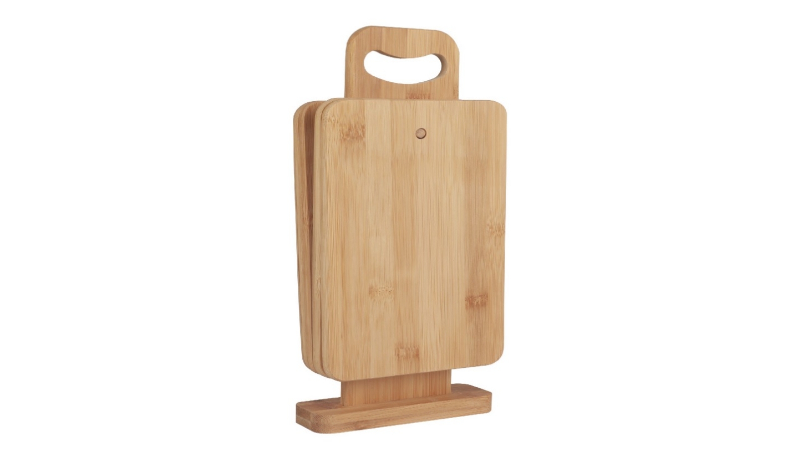 Living Today 4 Piece Bamboo Cutting Board Set with Stand