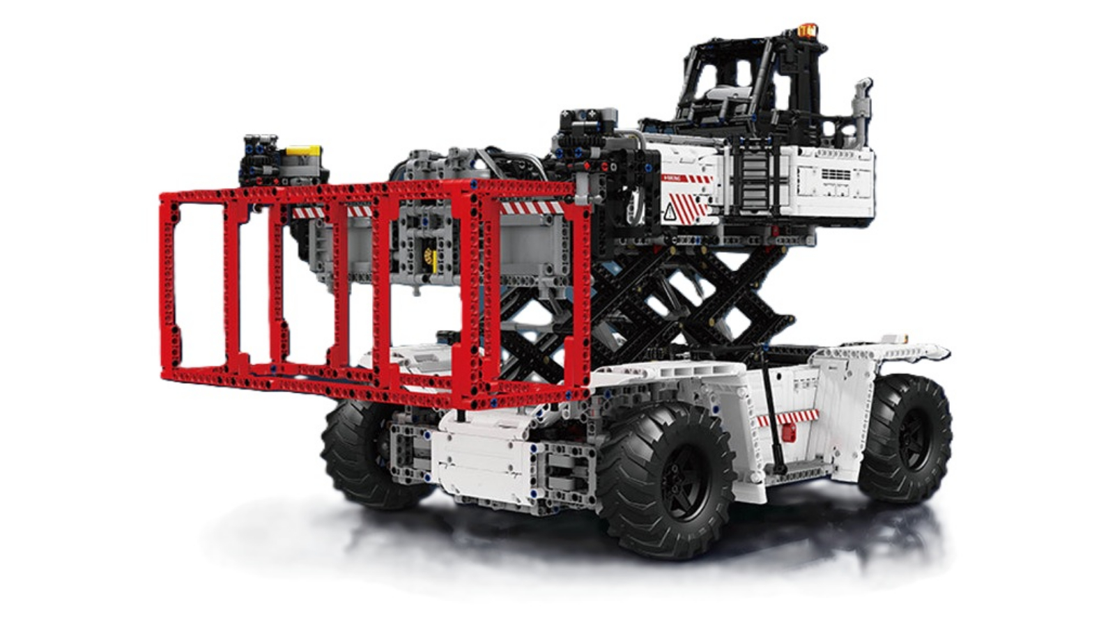 Mould King 4878 Piece White Motor Container Truck