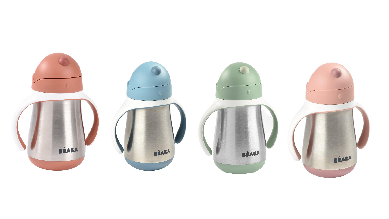 Beaba 250ml Stainless Steel Straw Cup