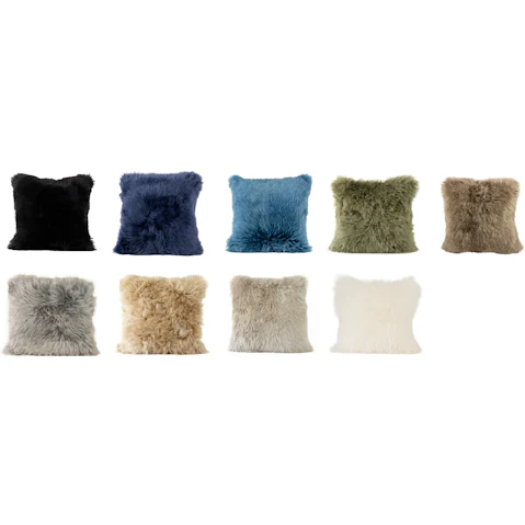 Naturally Sheepskins 45 x 45cm Long Wool Sheepskin Cushion Cover