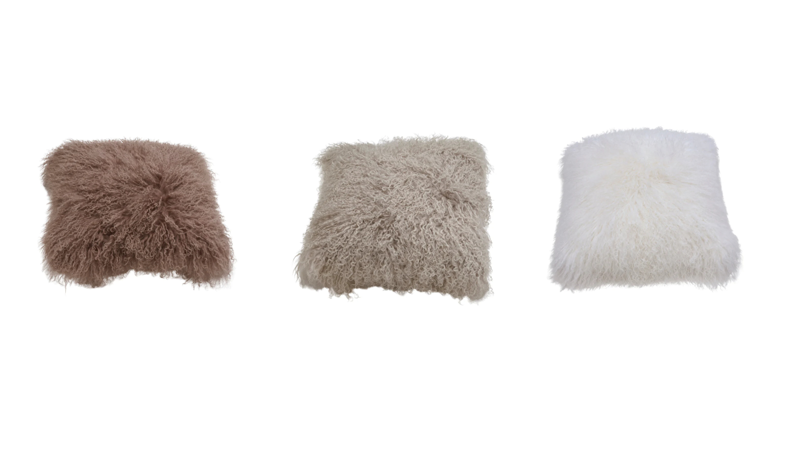 Naturally Sheepskins 50 x 30cm Curly Wool Mongolian Cushion Cover