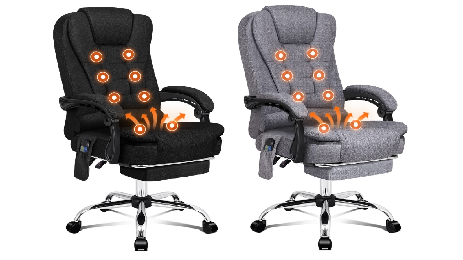 ALFORDSON Massage Office Chair Fabric Harvey Norman