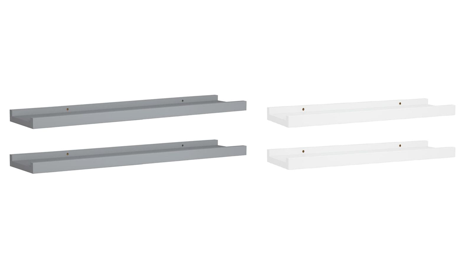 vidaXL 2 Piece MDF Picture Frame Ledge Shelve