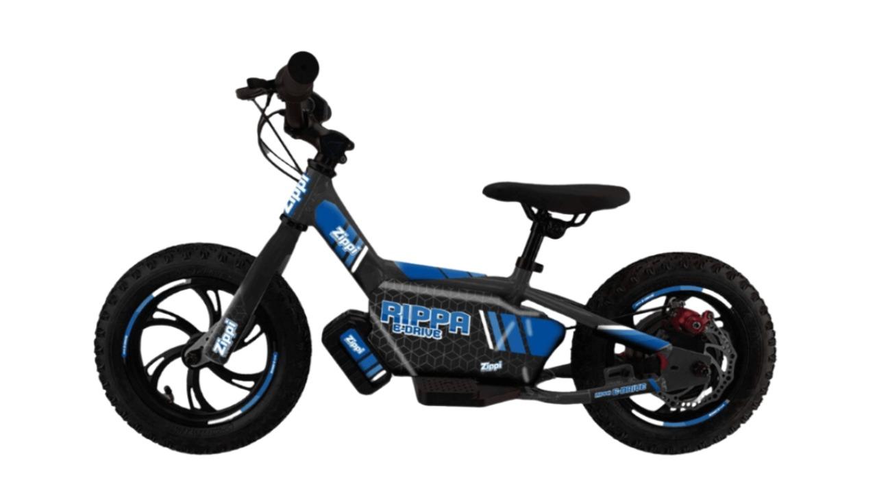 Zippi Electric Rippa 12 E-Drive Kids Balance E-bike - Blue