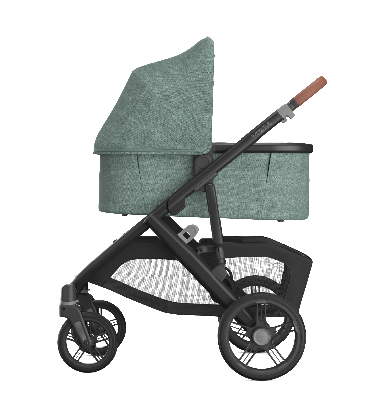 UPPAbaby Gwen Vista V3 with Bassinet - Green Melange/Carbon Frame/Saddle Leather