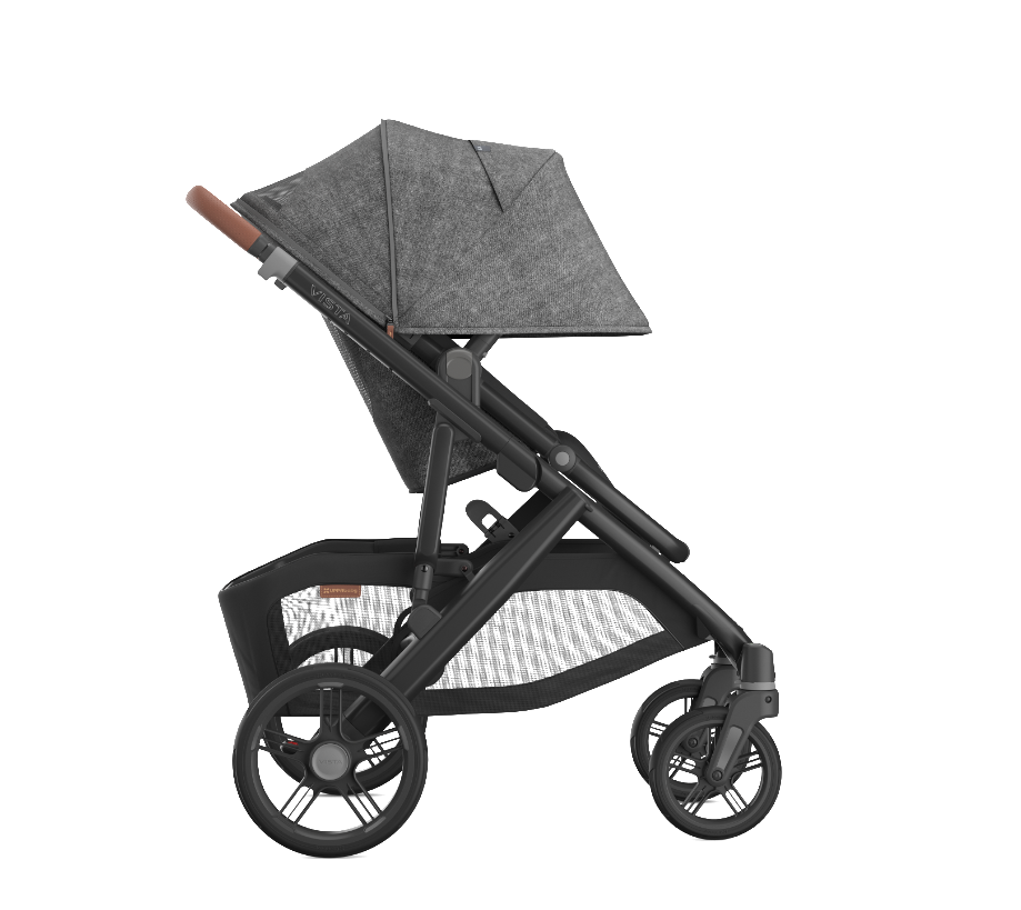 UPPAbaby Greyson Vista V3 with Bassinet - Charcoal Melange/Carbon Frame/ Saddle Leather