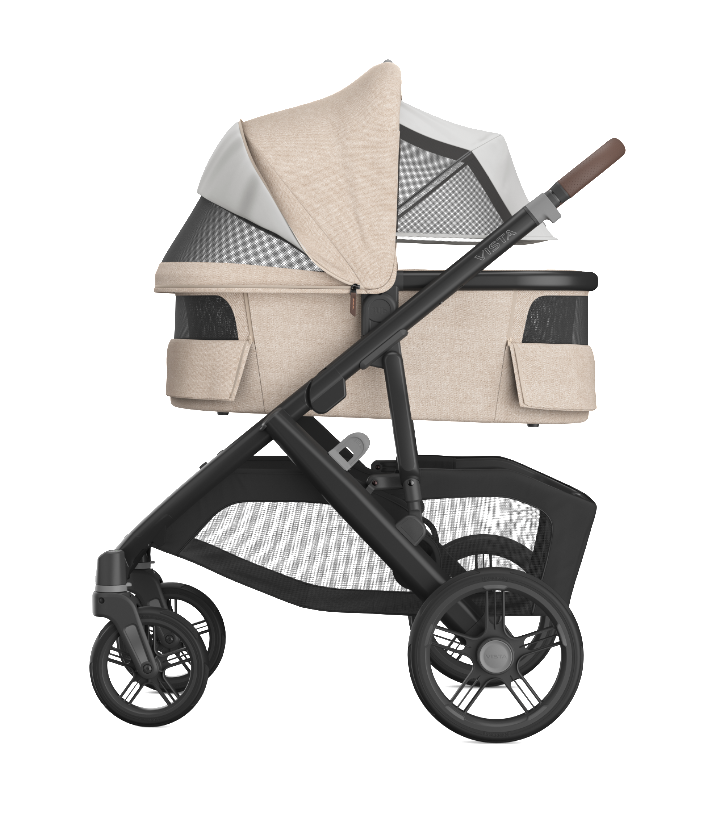 UPPAbaby Liam Vista V3 with Bassinet - Oat Melange/Carbon/Chestnut Leather