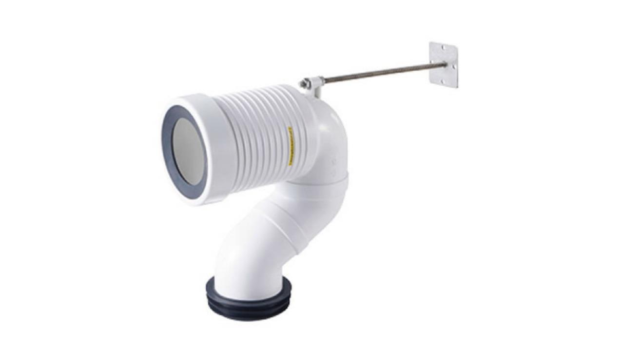 Sanceramica Back-To-Wall UQF X-Bend S-Trap 145-210mm - White