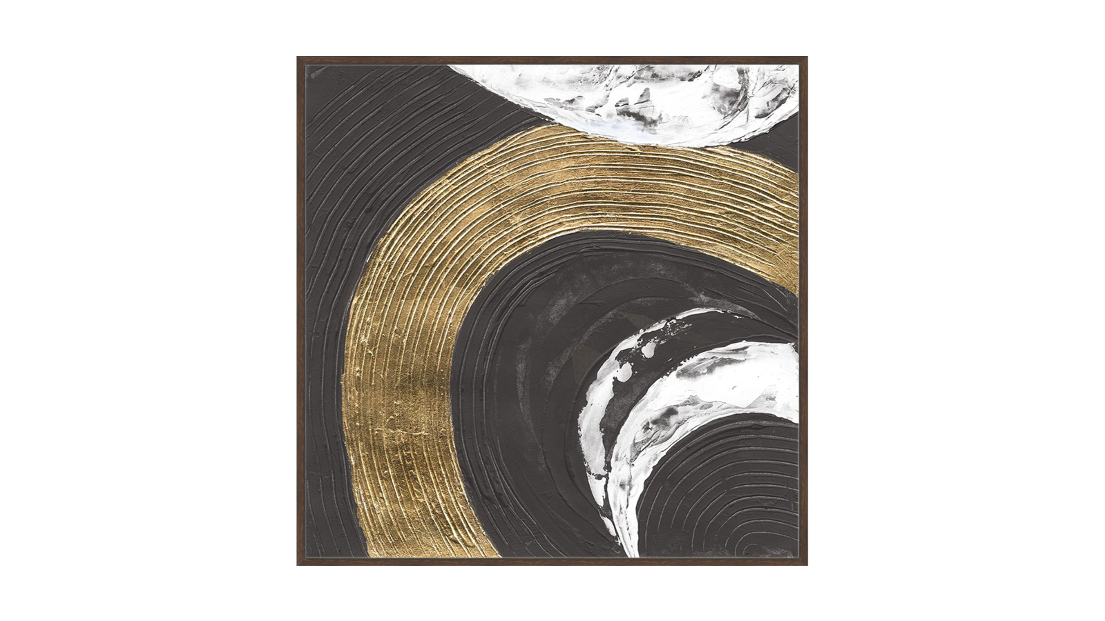 La Grolla Urban Rainbow I Walnut Gallery Wall Art - 67 x 67cm