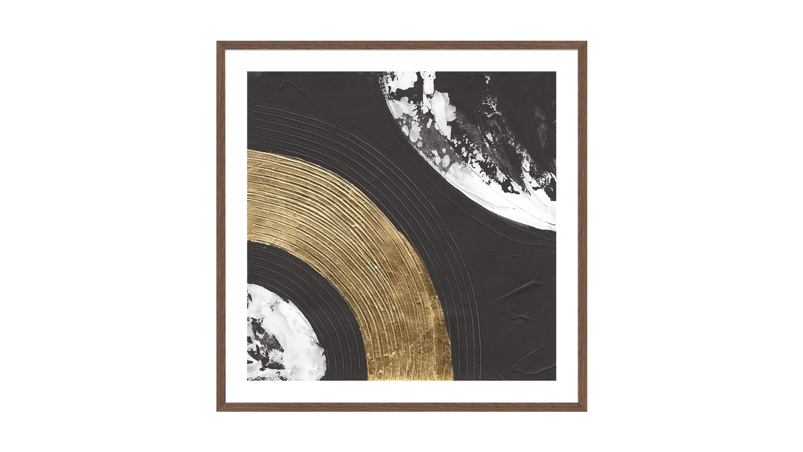 La Grolla Urban Rainbow III Walnut Frame Wall Art - 54 x 54cm