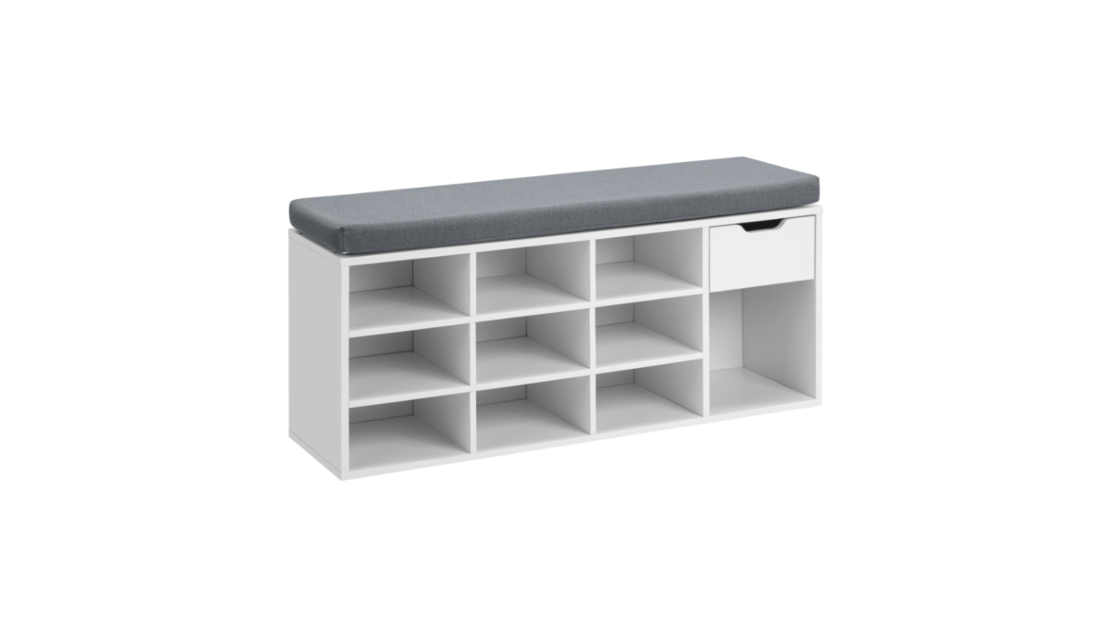 Kodu Colton Shoe Cabinet Seat Bench - White