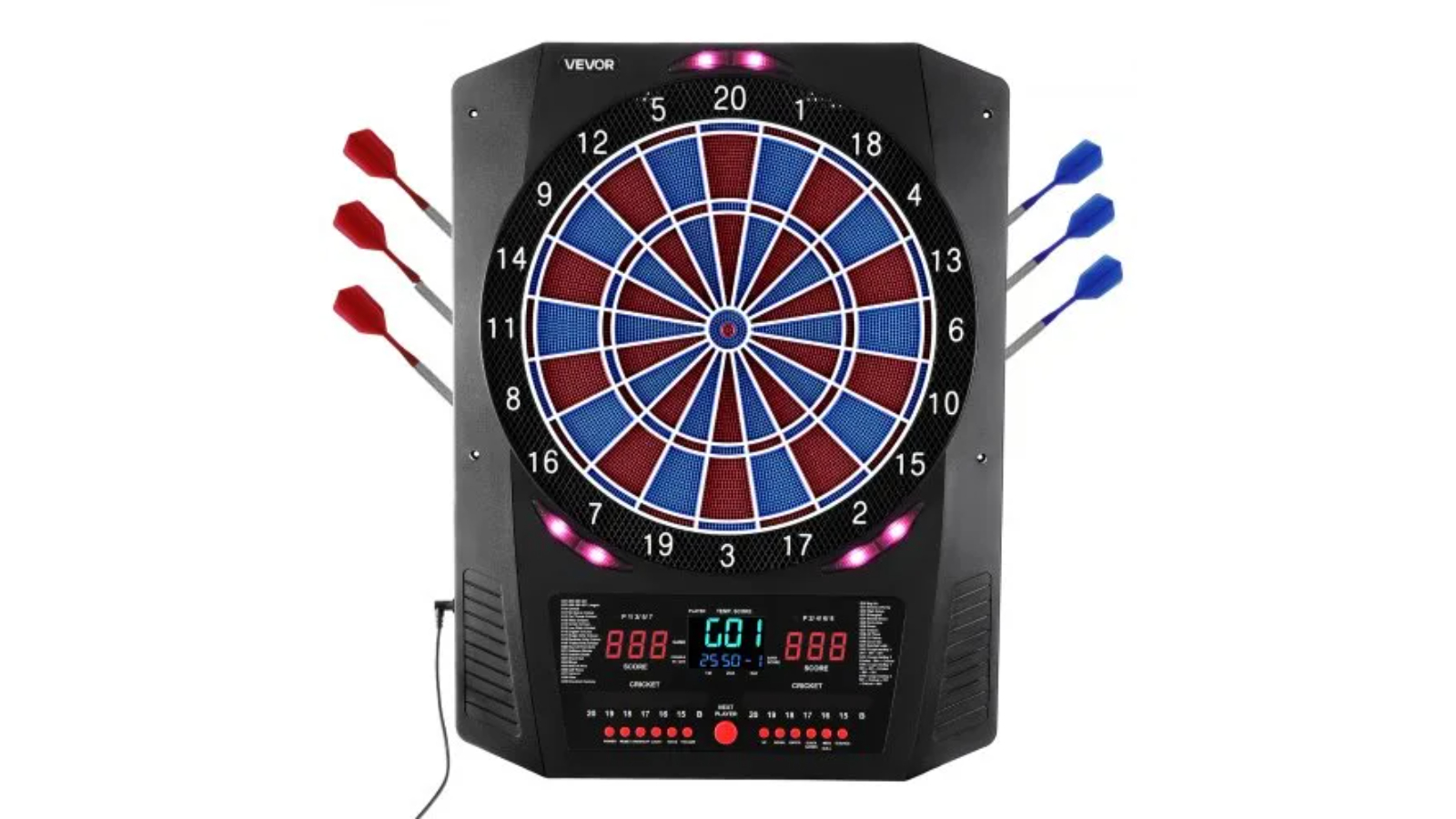 YS Electronic Dart Board with 45 Game - 33.6cm