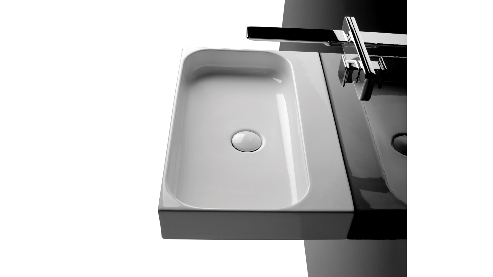 Studio Bagno Unit 80 Bench/Wall Basin with No Tap Hole