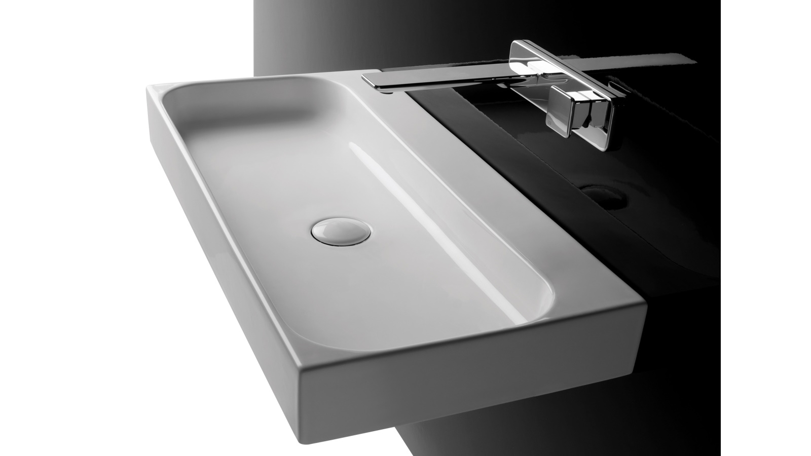 Studio Bagno Unit 100 Bench/Wall Basin with No Tap Hole