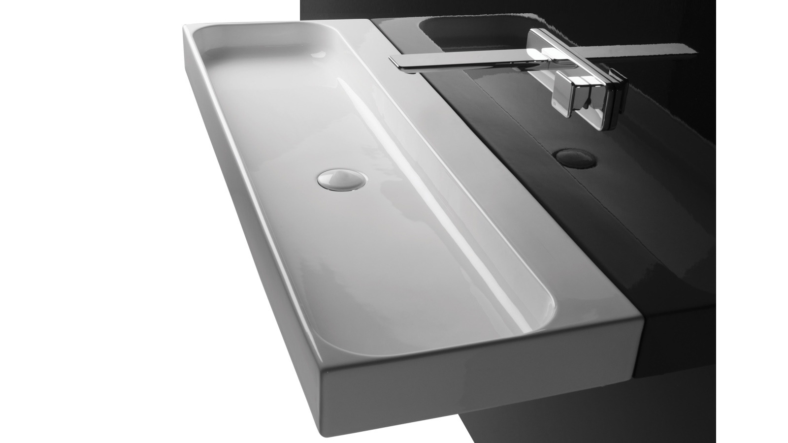 Studio Bagno Unit 120 Bench/Wall Basin with No Tap Hole