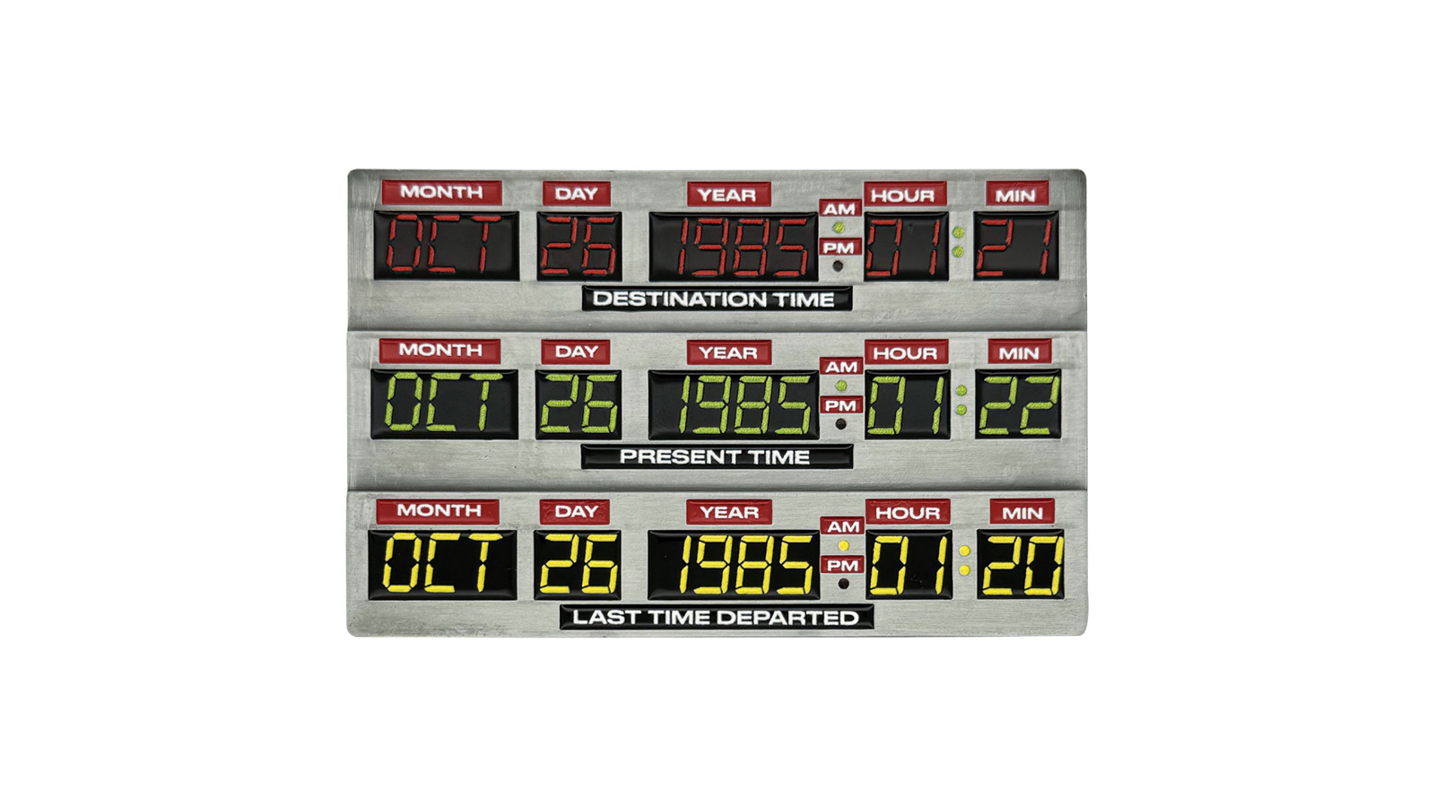 Fanattik Back to the Future 40th Anniversary Time Circuits Ingot Collectable
