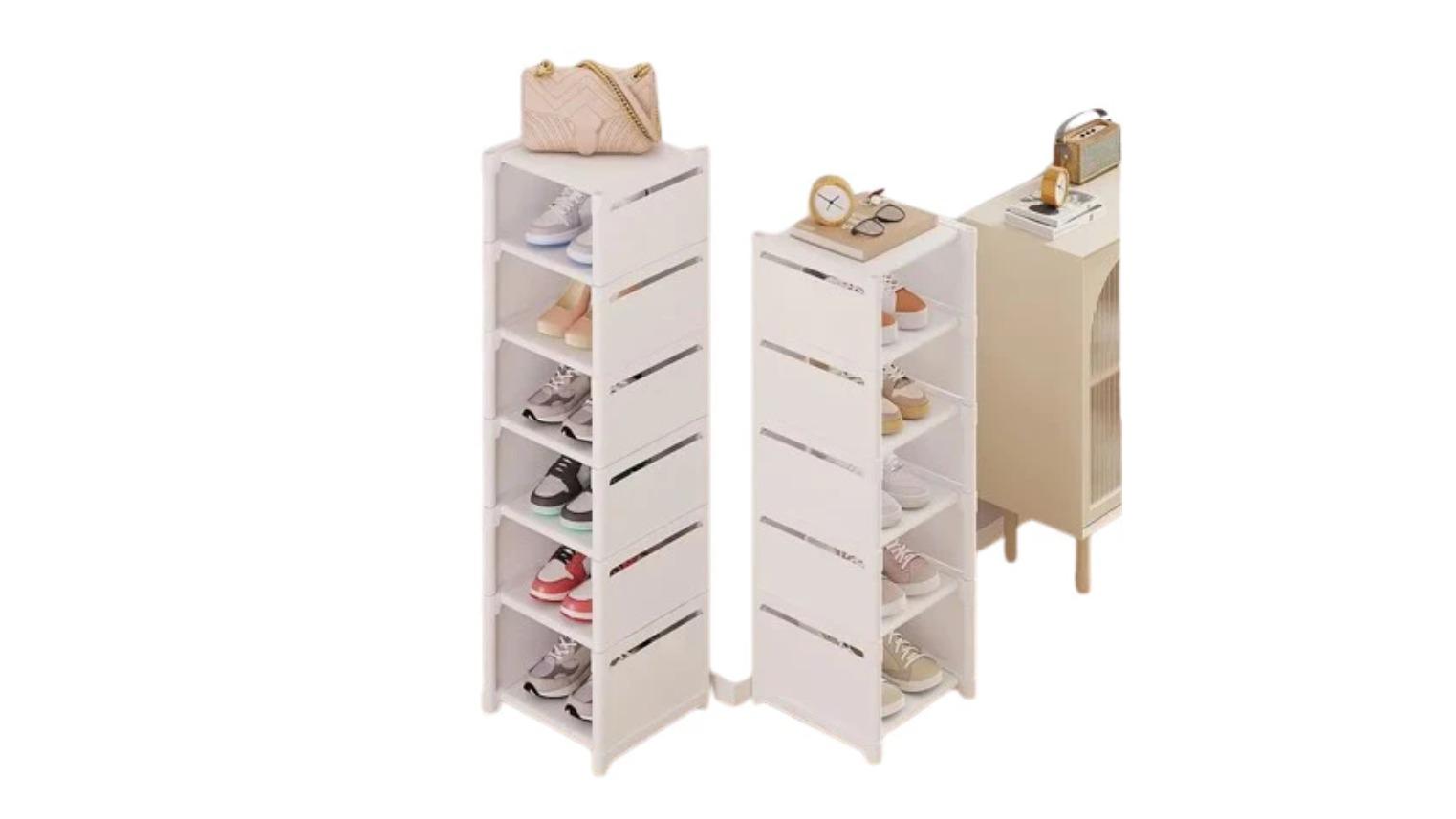 NNETM Space-Saving Tall Shoe Rack Storage