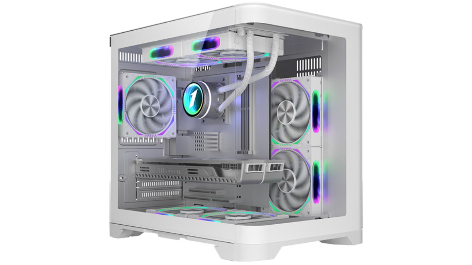 1st Player UV5 M-ATX ITX PC Gaming Case - White