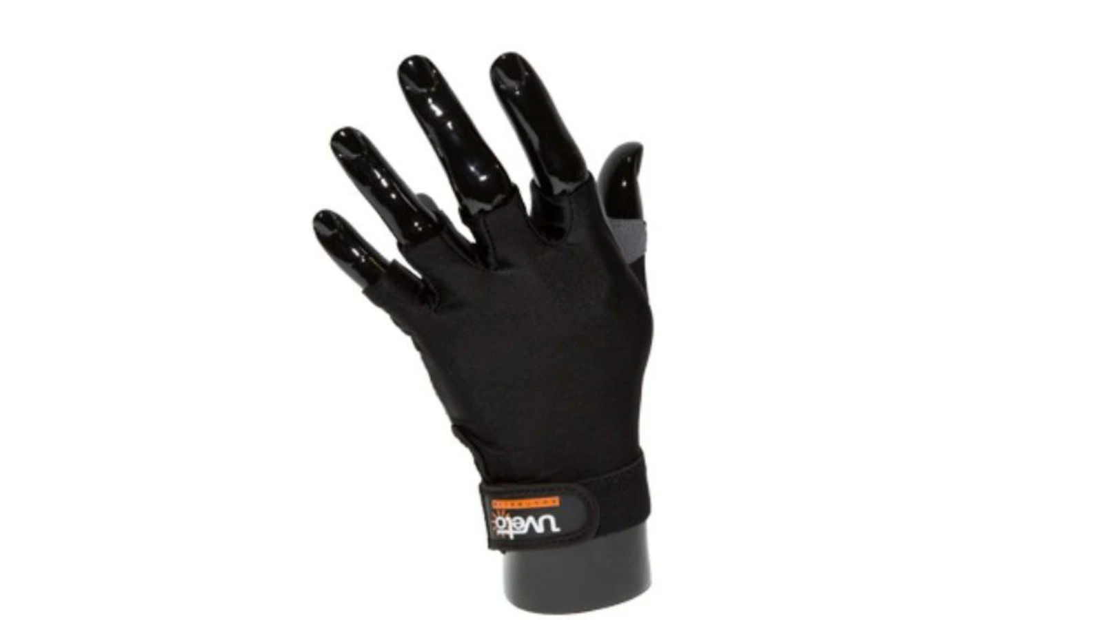 Uveto X-Small UPF50+ Sun Safe Fingerless Kayak Glove with Palm Grip - Black