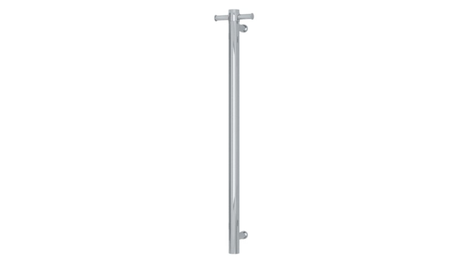 Thermogroup Thermorail Round Polished Non-Heated Vertical Single Towel Rail - Stainless Steel