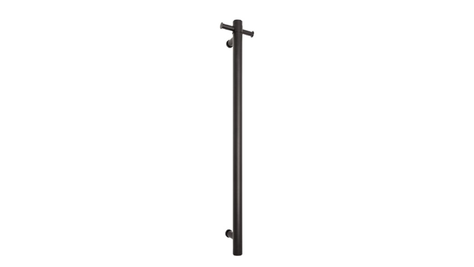 Thermogroup Thermorail Round Non-Heated Vertical Single Towel Rail - Matte Black