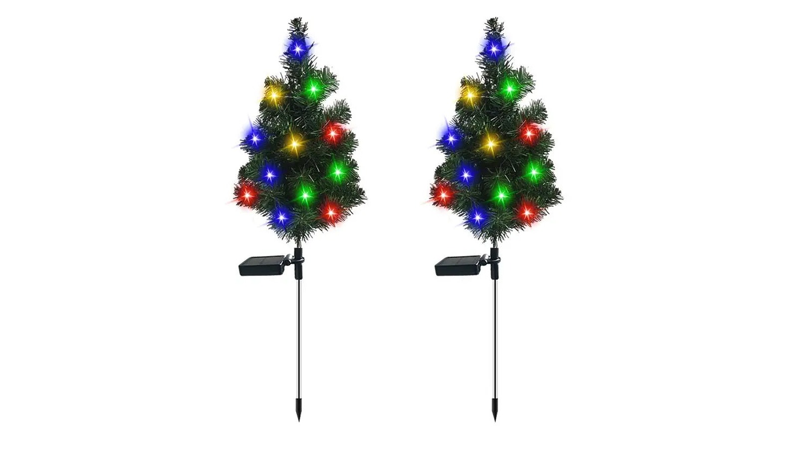 TM Solar Powered Celestial Blooms Twin Christmas Tree Light