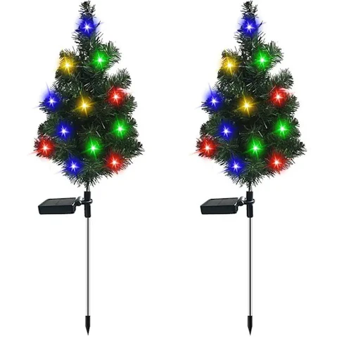 TM Solar Powered Celestial Blooms Twin Christmas Tree Light