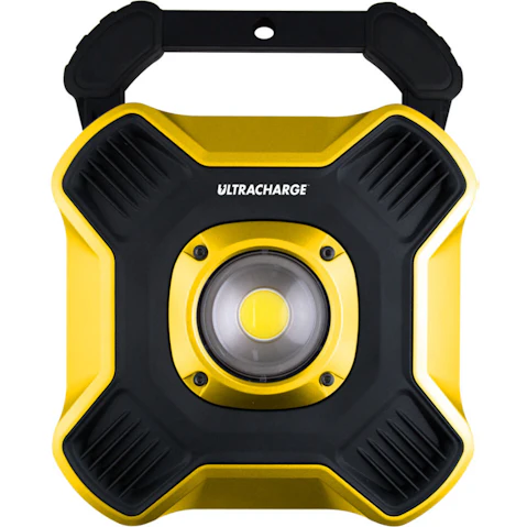 UltraCharge 15W LED Rechargeable Flood Work Light 2000lm USB/DC Plug - Yellow