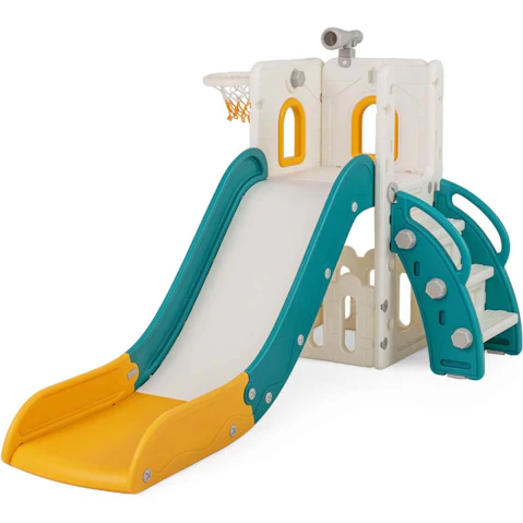 Costway 6-in-1 Climber and Slide Playset