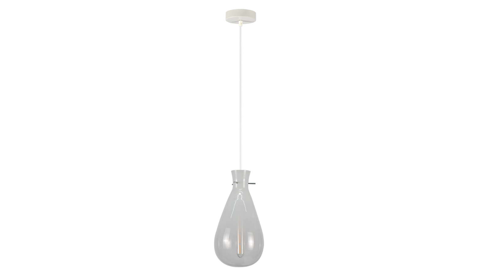 Lumi Rouge White Teardrop Glass Shade Orson Pendant Light