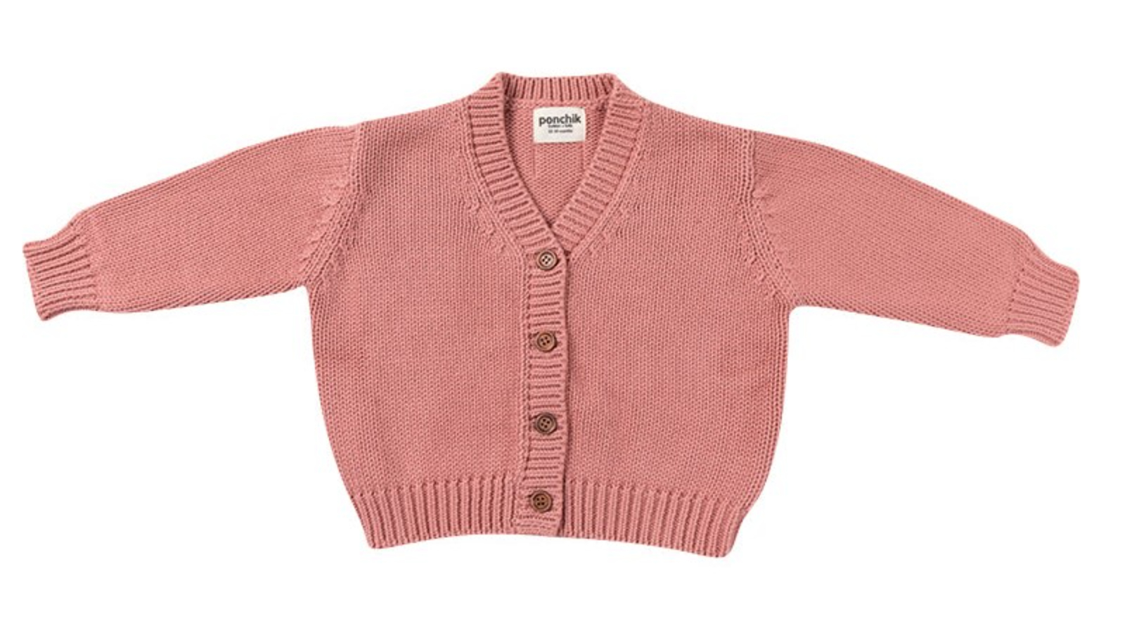 Ponchik Carnation V-Neck Knitted Cardigan