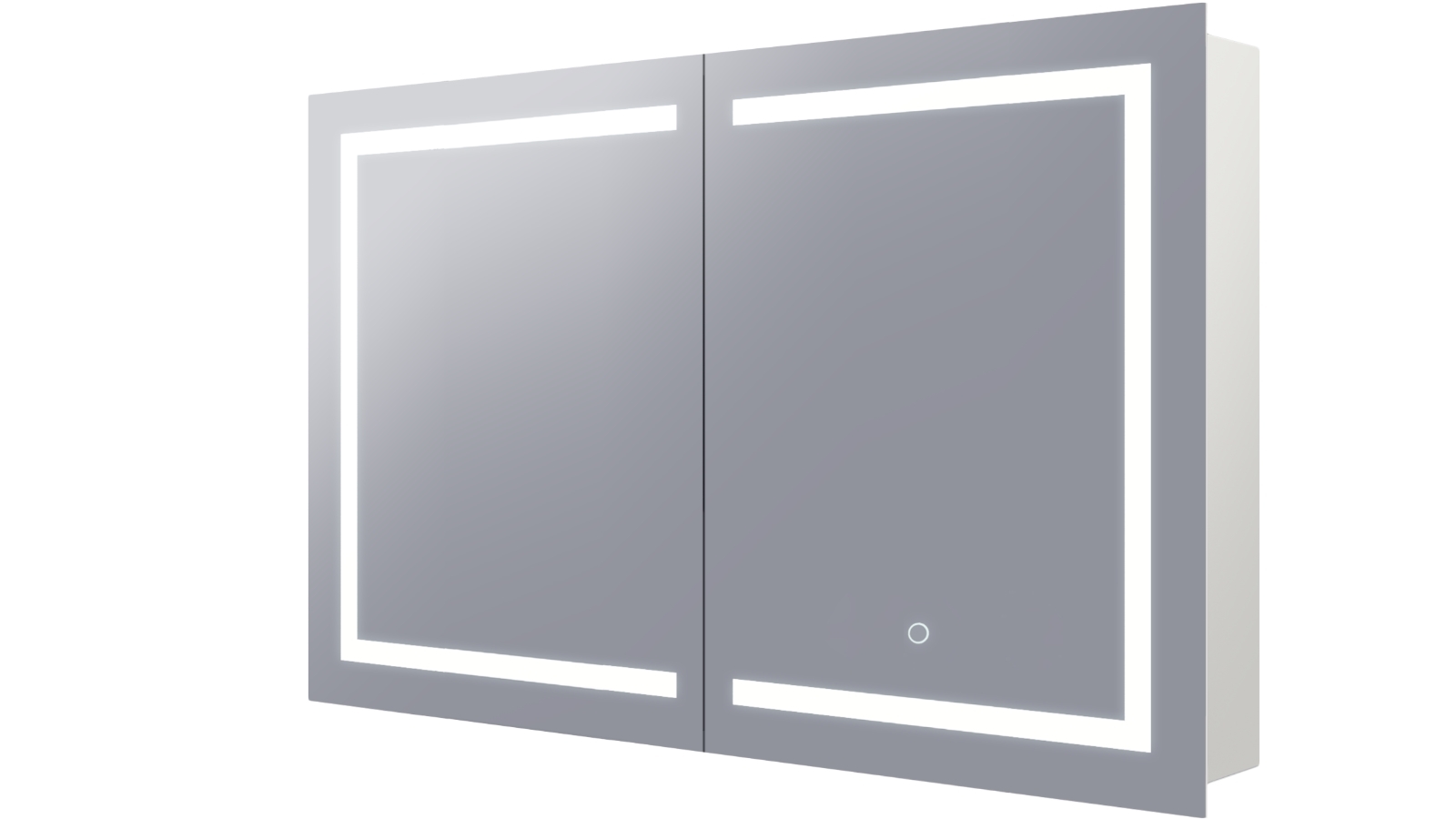 Remer Vera 1200mm Shaving Cabinet with Frontlit LED Mirror & Demister
