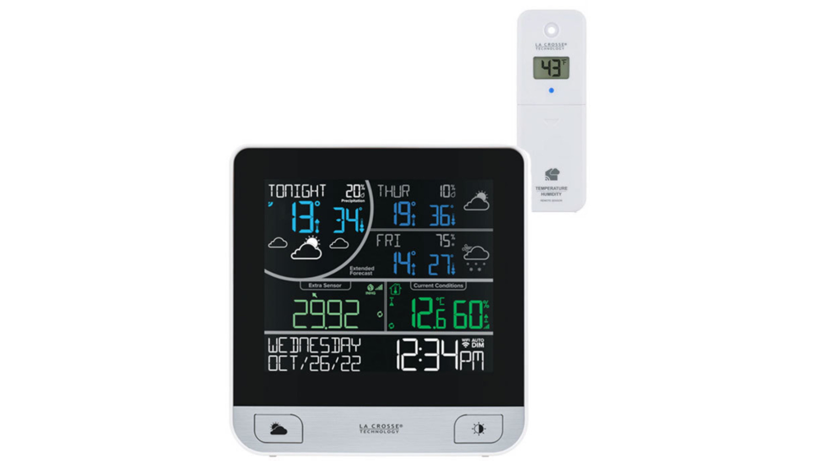 La Crosse V15-TH WIFI Multiday Forecast Colour Weather Station