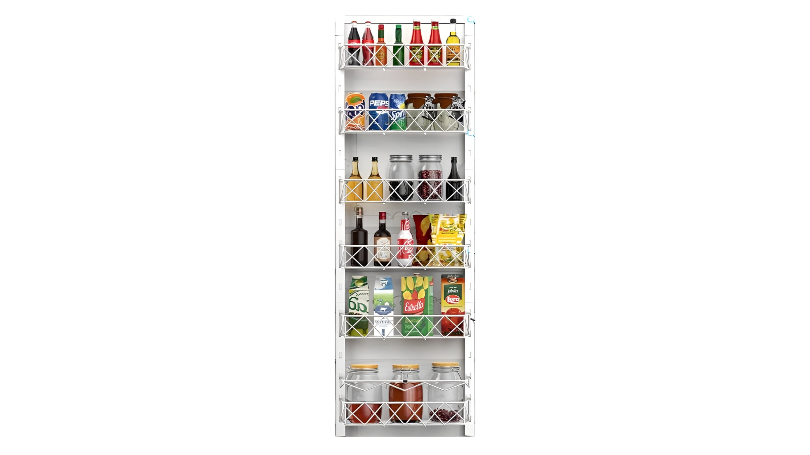 YS 6-Tier Over Door Pantry Organiser