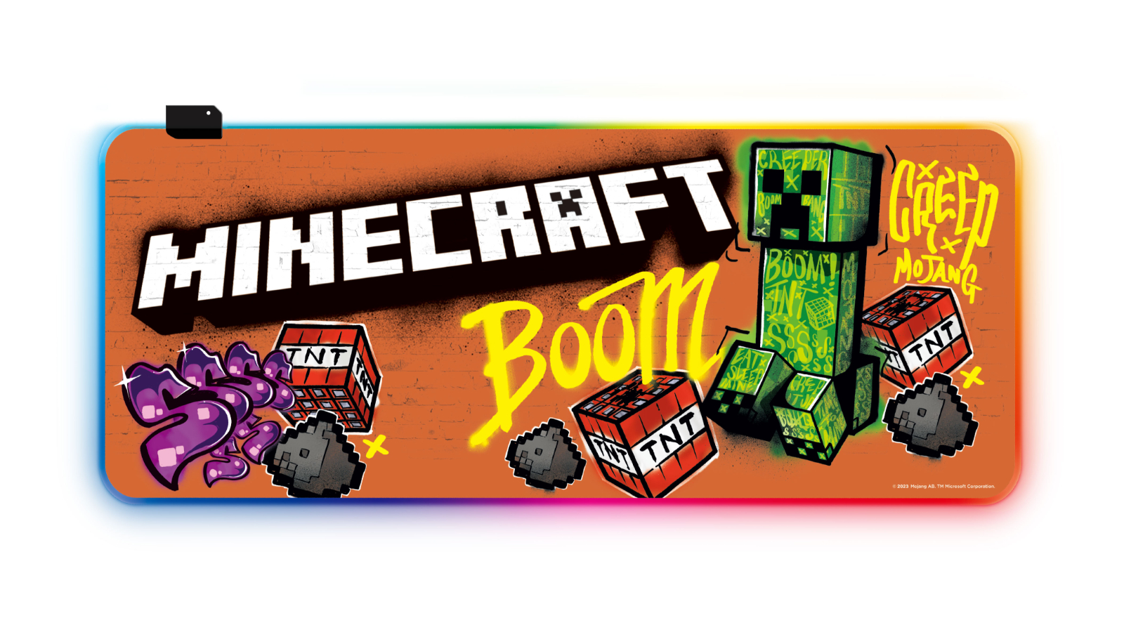 Powerwave Minecraft RGB XL Mouse Pad - Boom