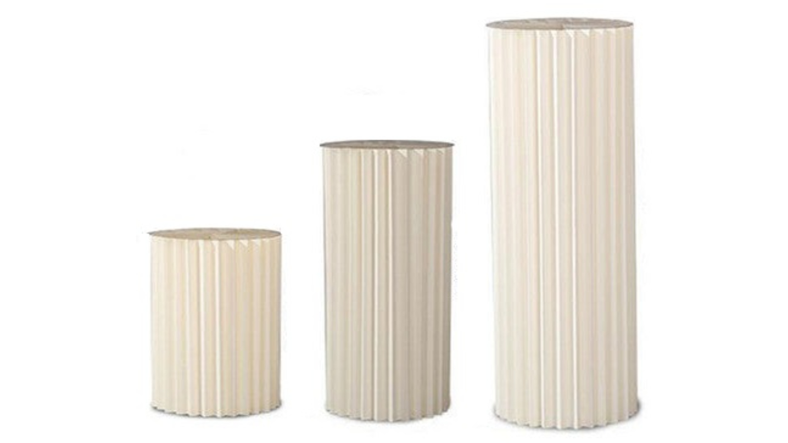 Yarra Supply 3 Piece Carboard Round Pedestal Flower Stand