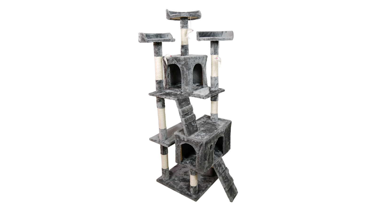 Furtastic 170cm Cat Tree Scratching Post - Silver Grey