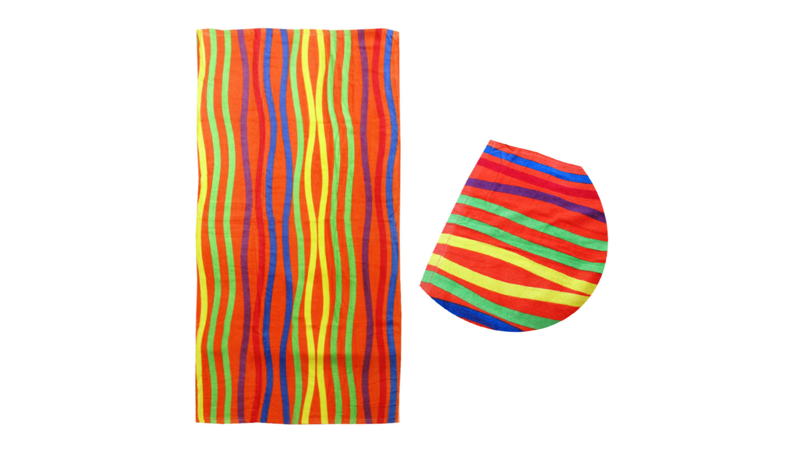 Appleby and Co Bright Stripes Cotton Velour Printed Beach Towel