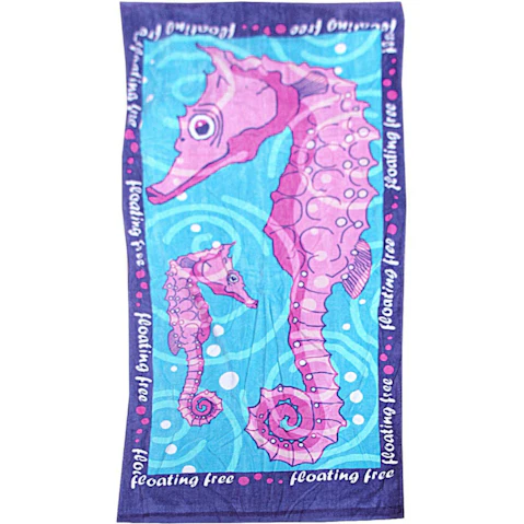 Appleby and Co 2-in-1 Extra Seahorse Large Beach Towel N Bag - 78 x 162cm