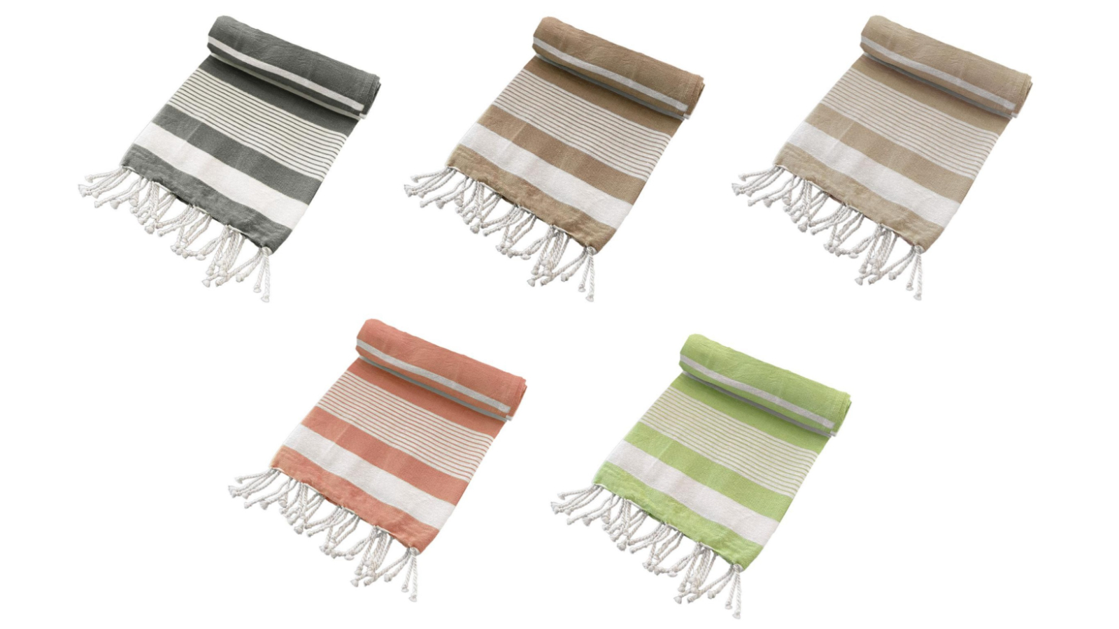 Appleby and Co Large Turkish Cotton Rich Beach Towel with Tassel