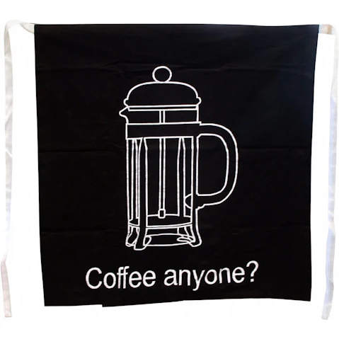 Appleby and Co Master Chef Coffee Anyone Print Heavy Duty Cotton Half Apron - 86 x 96cm